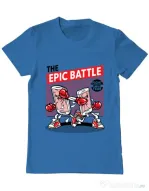 Tricou ADLER barbat Epic battle Albastru azuriu