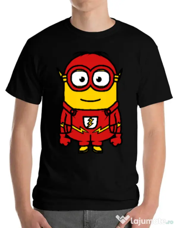 Tricou ADLER barbat Minion flash Negru