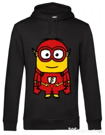 Hoodie barbat cu gluga Minion flash Negru