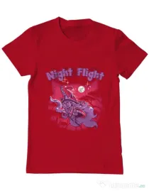 Tricou ADLER barbat Night flight Rosu