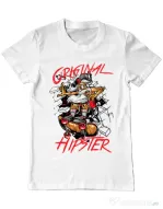 Tricou ADLER barbat Original hipster Alb