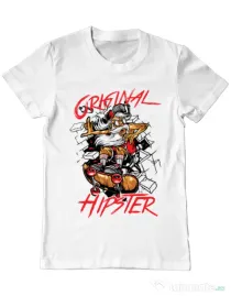Tricou ADLER barbat Original hipster Alb