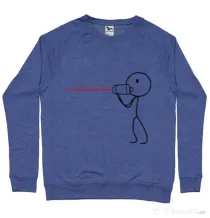 Bluza ADLER barbat Cuvinte de dragoste 1 Albastru melanj