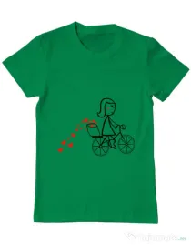 Tricou ADLER barbat Dovezi de dragoste 1 Verde mediu