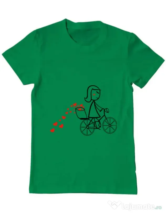 Tricou ADLER barbat Dovezi de dragoste 1 Verde mediu