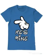 Tricou ADLER barbat He is mine Albastru azuriu