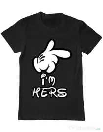 Tricou ADLER barbat I am hers Negru