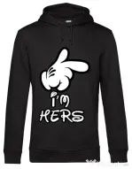 Hoodie barbat cu gluga I am hers Negru