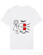 Tricou STANLEY STELLA barbat Our love story 1 Alb