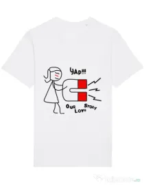 Tricou STANLEY STELLA barbat Our love story 1 Alb