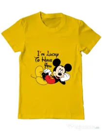 Tricou ADLER barbat Lucky to have you Galben
