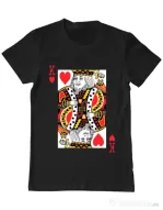 Tricou ADLER barbat King of hearts Negru