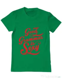 Tricou ADLER barbat Good grammar Verde mediu