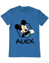 Tricou ADLER barbat Mouse son Albastru azuriu