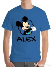 Tricou ADLER barbat Mouse son Albastru azuriu