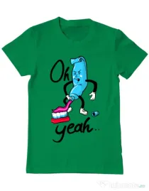 Tricou ADLER barbat Oh yeah Verde mediu