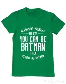 Tricou ADLER barbat Always be batman Verde mediu