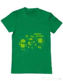 Tricou ADLER barbat Android anatomy Verde mediu