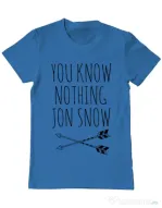 Tricou ADLER barbat You know nothing Albastru azuriu