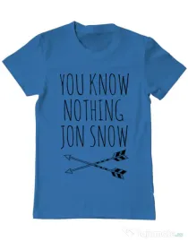 Tricou ADLER barbat You know nothing Albastru azuriu