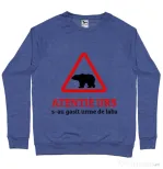 Bluza ADLER barbat Atentie urs Albastru melanj