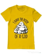 Tricou ADLER barbat Body of a god Galben
