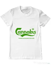 Tricou ADLER barbat Cannabis Alb