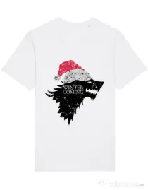Tricou STANLEY STELLA barbat Christmas is coming Alb