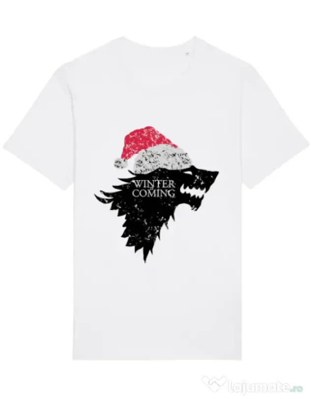 Tricou STANLEY STELLA barbat Christmas is coming Alb