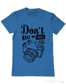 Tricou ADLER barbat Dont make me shoot you Albastru azuriu