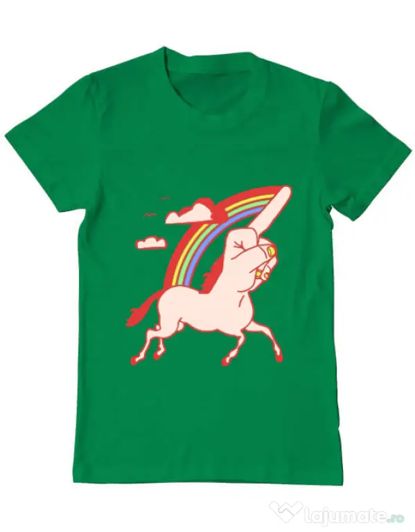 Tricou ADLER barbat FUnicorn Verde mediu