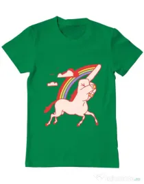 Tricou ADLER barbat FUnicorn Verde mediu