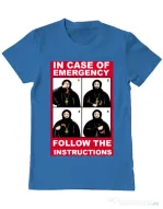 Tricou ADLER barbat In case of emergency Albastru azuriu