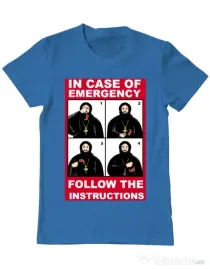 Tricou ADLER barbat In case of emergency Albastru azuriu