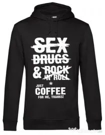 Hoodie barbat cu gluga Just coffee for me Negru