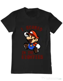 Tricou ADLER barbat I scored in the eighties Negru