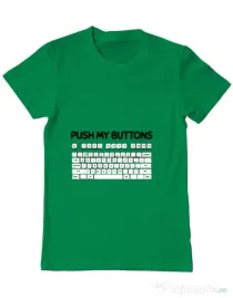 Tricou ADLER barbat Push my buttons Verde mediu