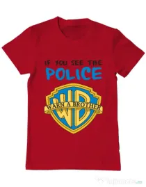 Tricou ADLER barbat Warn a brother Rosu