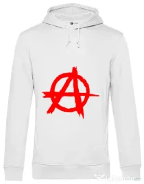 Hoodie barbat cu gluga Anarchy Alb