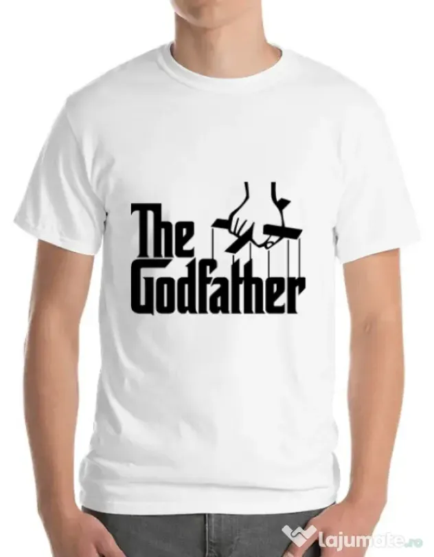 Tricou ADLER barbat The godfather Alb