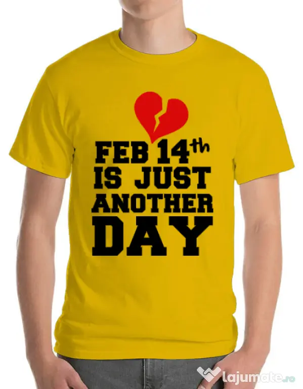 Tricou ADLER barbat 14 Februarie Galben