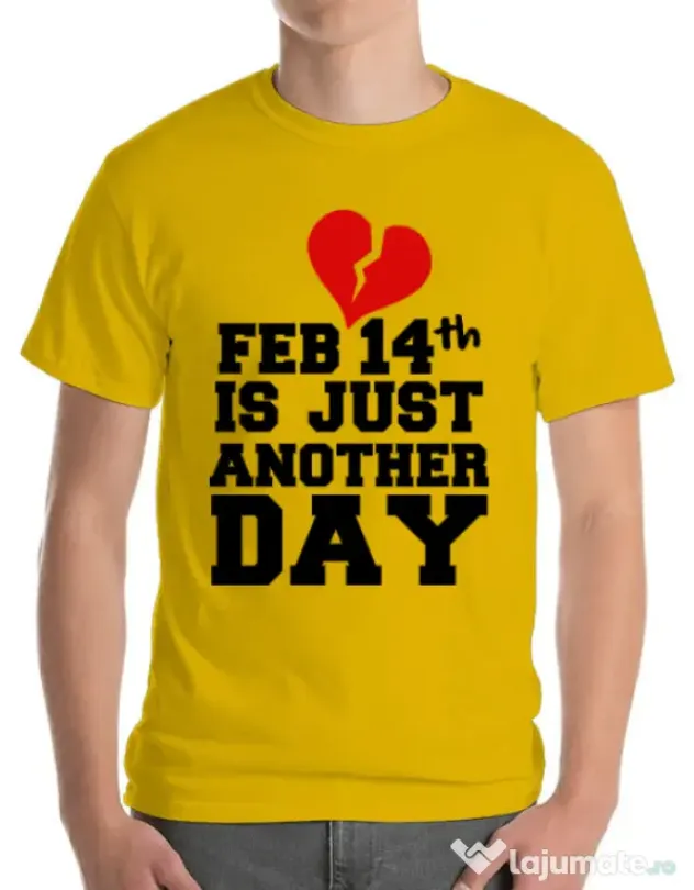 Tricou ADLER barbat 14 Februarie Galben