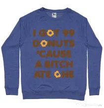 Bluza ADLER barbat 99 Donuts Albastru melanj