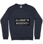 Bluza ADLER barbat Allergic to negativity Denim inchis