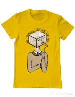 Tricou ADLER barbat Am I thinking outside the box Galben