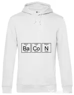Hoodie barbat cu gluga Bacon formula Alb