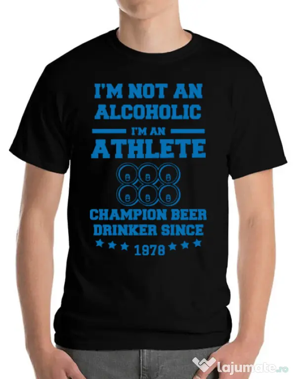 Tricou ADLER barbat Beer champion Negru