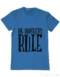 Tricou ADLER barbat Big brothers rule Albastru azuriu