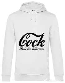Hoodie barbat cu gluga Taste the difference Alb