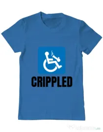 Tricou ADLER barbat Crippled Albastru azuriu